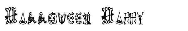 Halloween Happy font preview